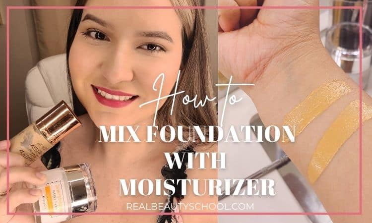 mixing foundation with moisturizer