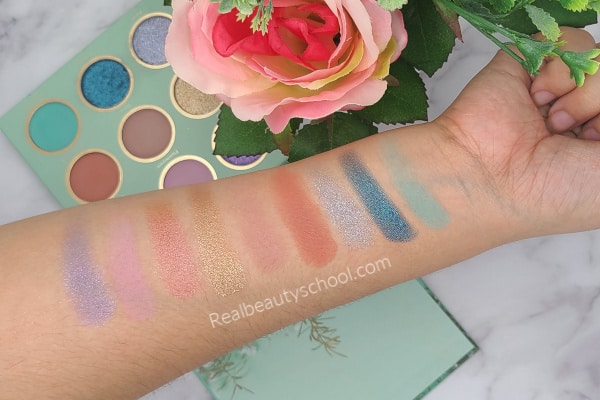 SHEGLAM eyeshadow palette breeze swatches and review