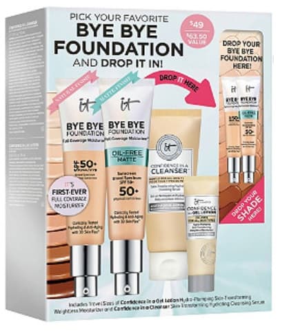 bye bye foundation customizable makeup kit for gift