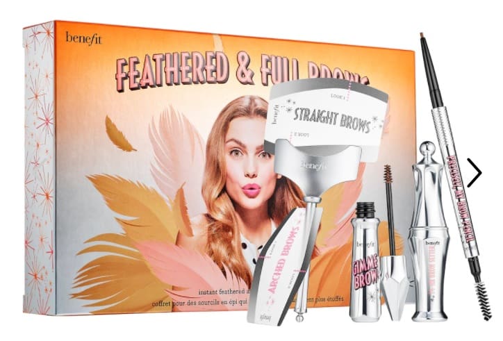 Feathered and full brow set for makeup gift