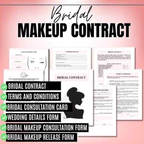 makeup artist wedding bridal contract