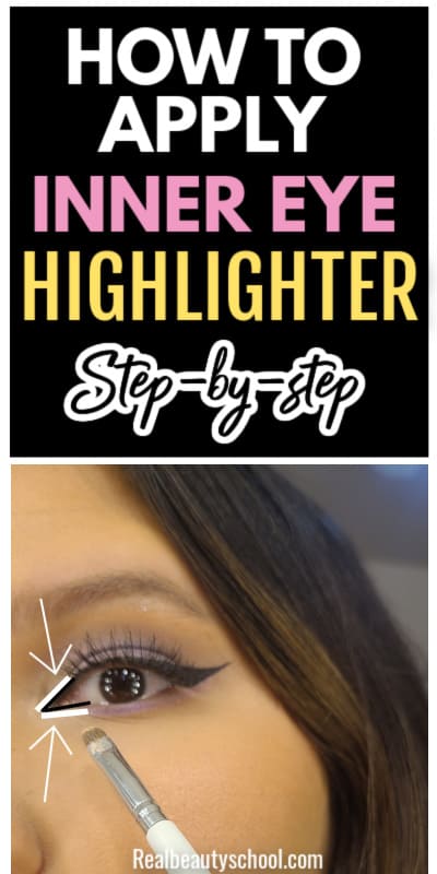 how to do inner eye highlighter step by step tutorial 