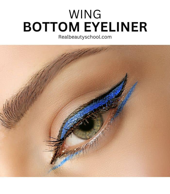 winged bottom eyeliner