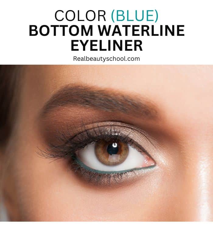 color bottom waterline eyeliner in color blue 