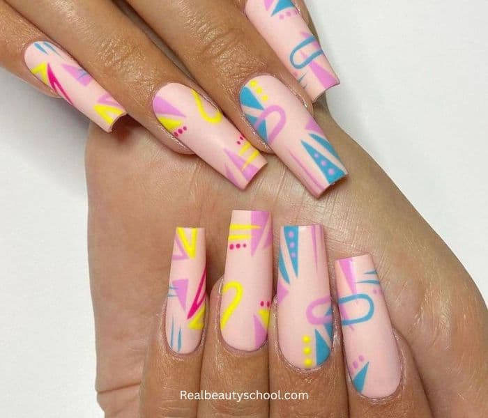 90s vibes summer nails