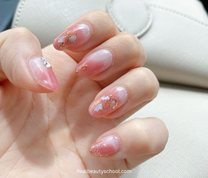 Baby pink summer nails