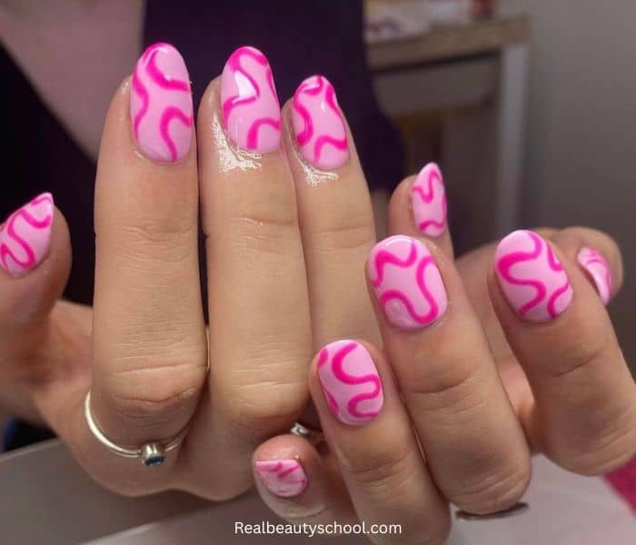 pink nails design idea 