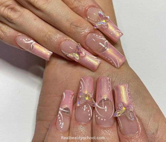 3D Butterflies Nails for summer