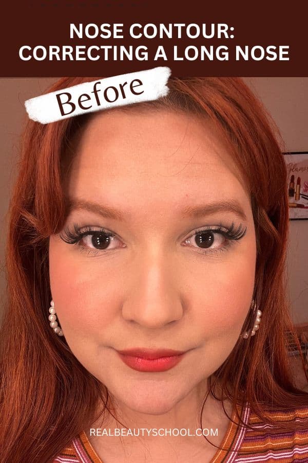 how to contour a long nose to make it look shorter