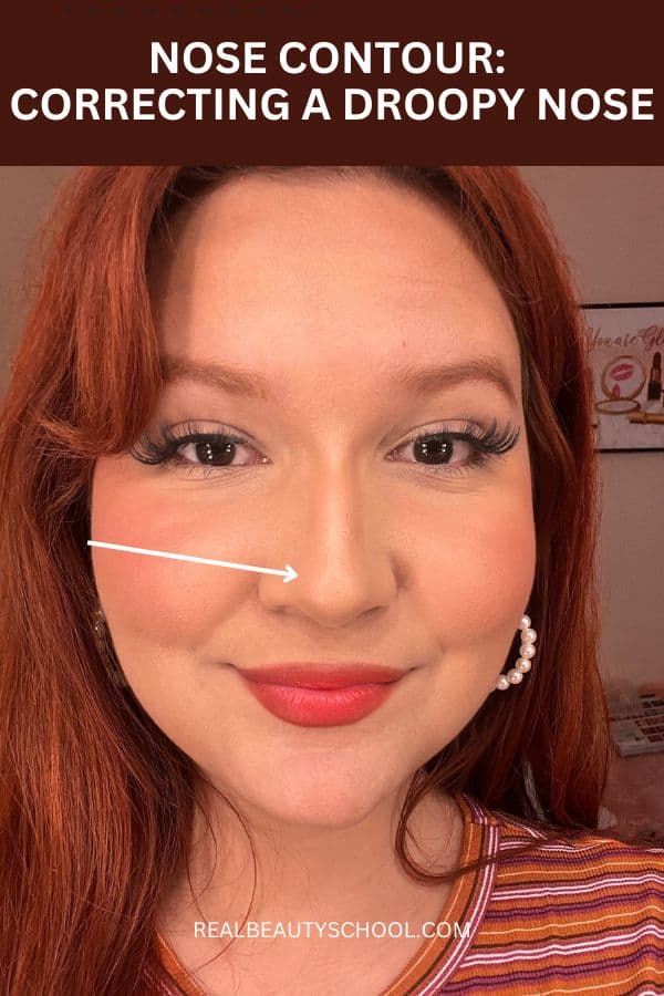 how to contour a droopy nose