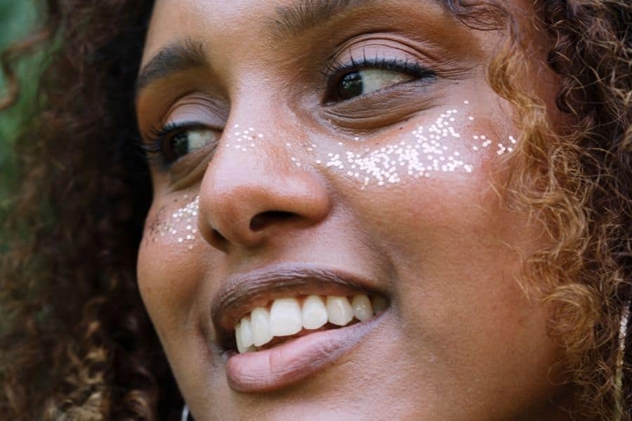 Radiant & Bold: Silver Glitter Festival Makeup Trend