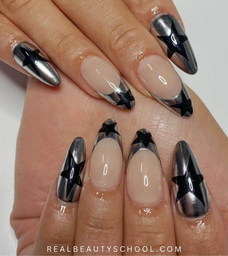 Star halloween nails 