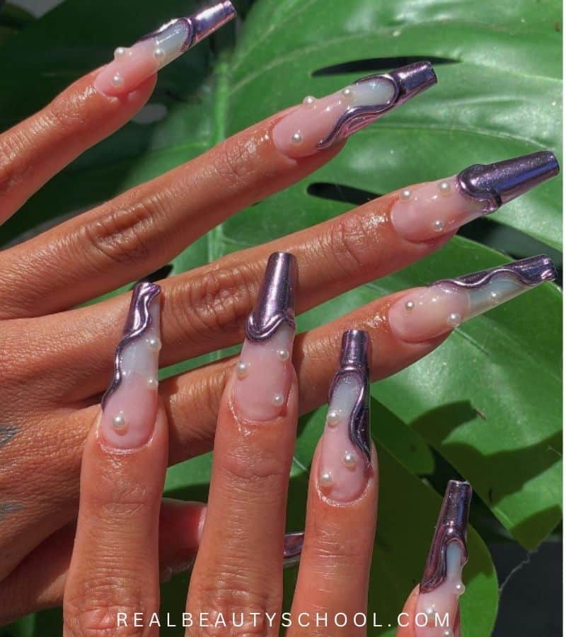 Halloween acrylic nails