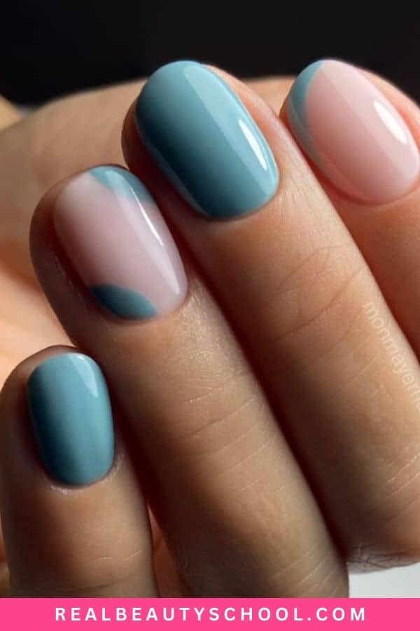 baby blue fall nails