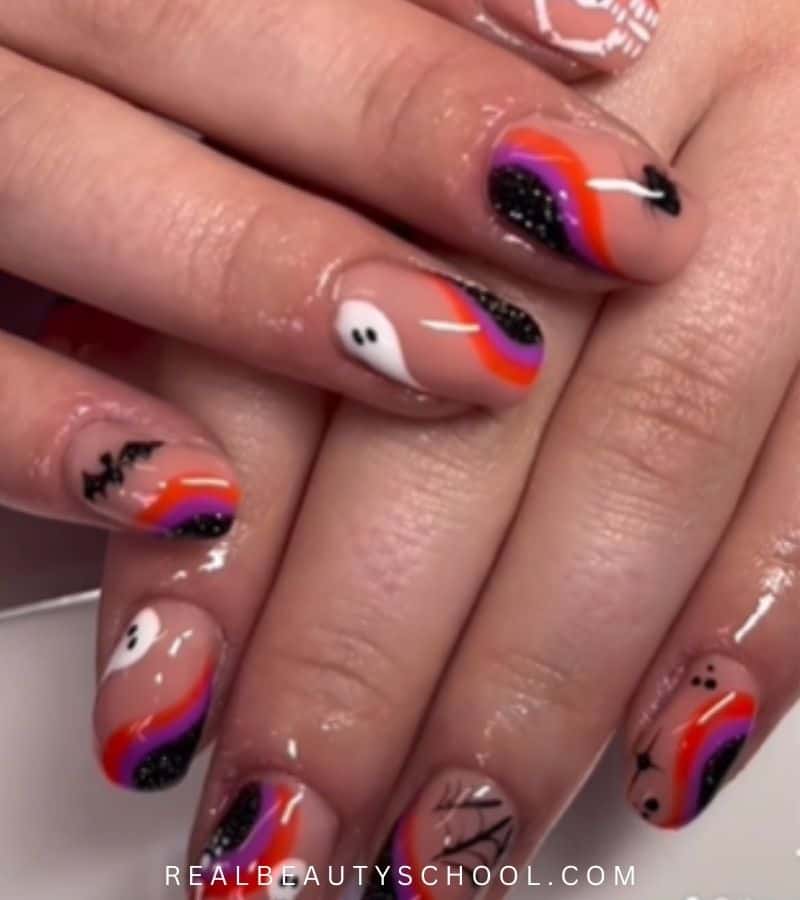 spooky cute nails design
