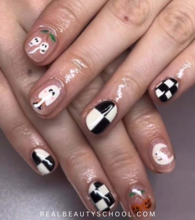 spooky nails design