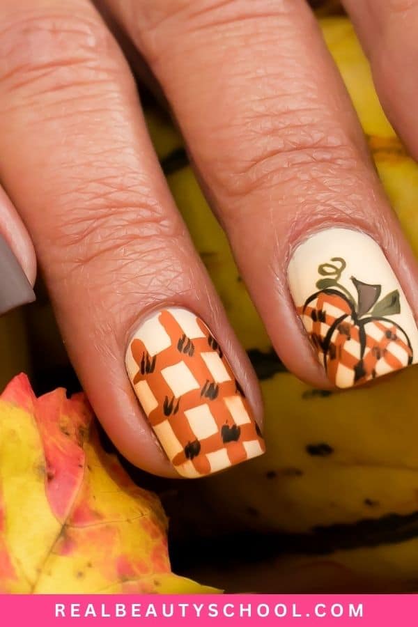 pumkpin fall nails