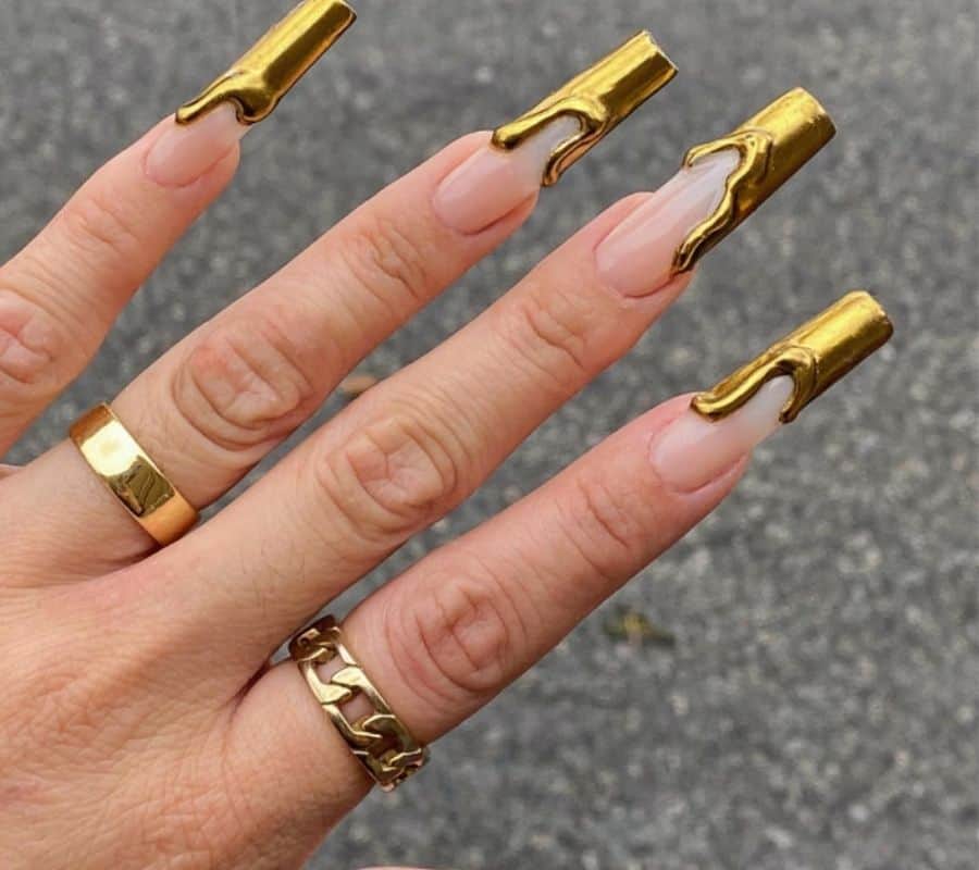 gold nails 