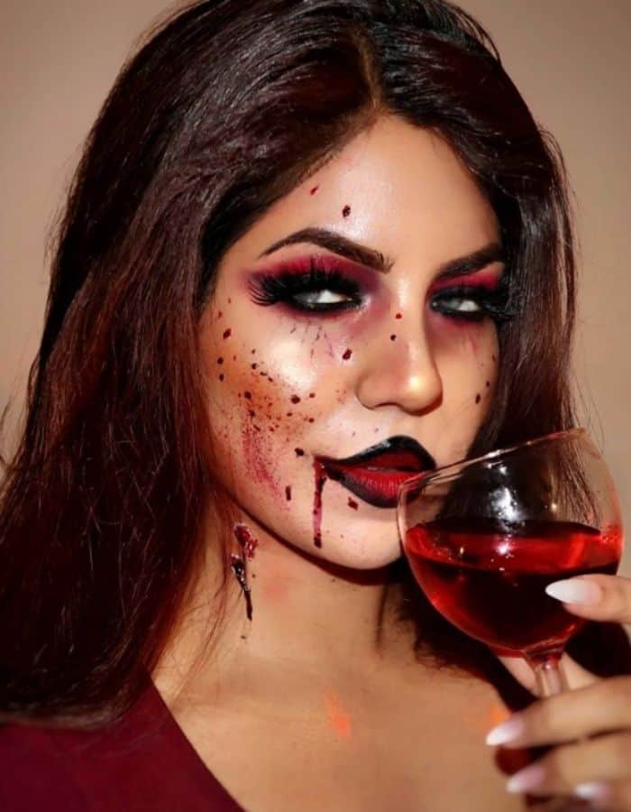 vampire girl makeup costume 