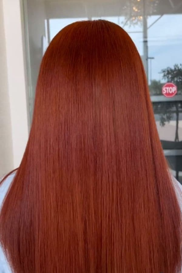 bright red copper hair color
