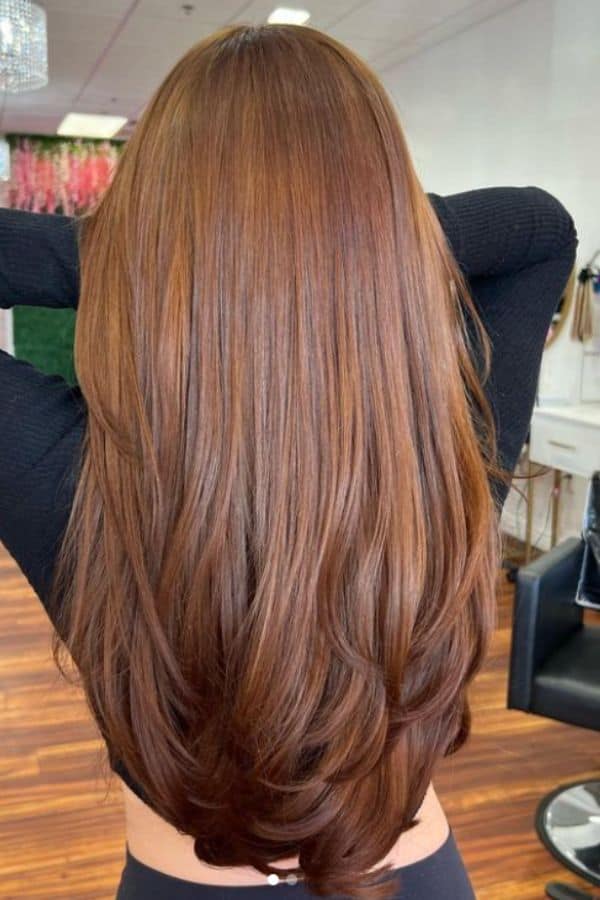 mocha copper hair 