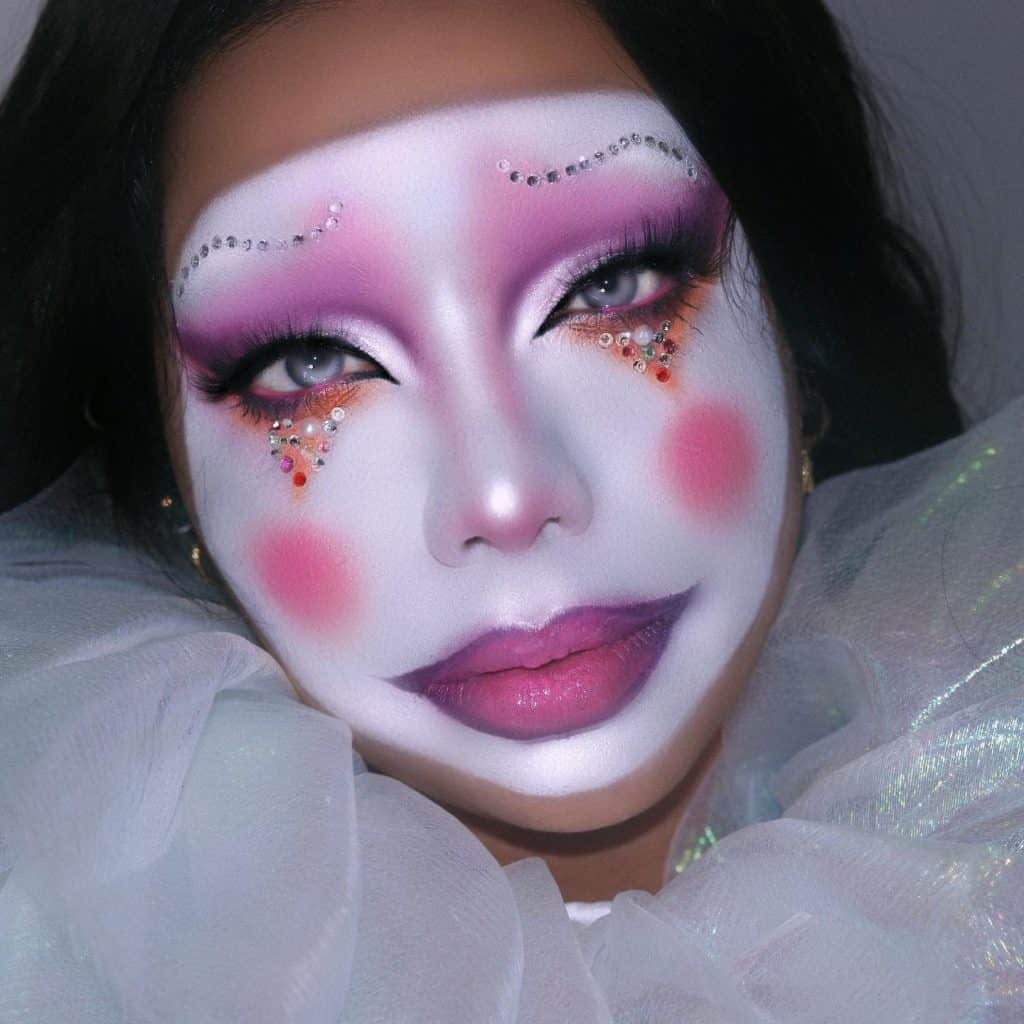 pink clown makeup 