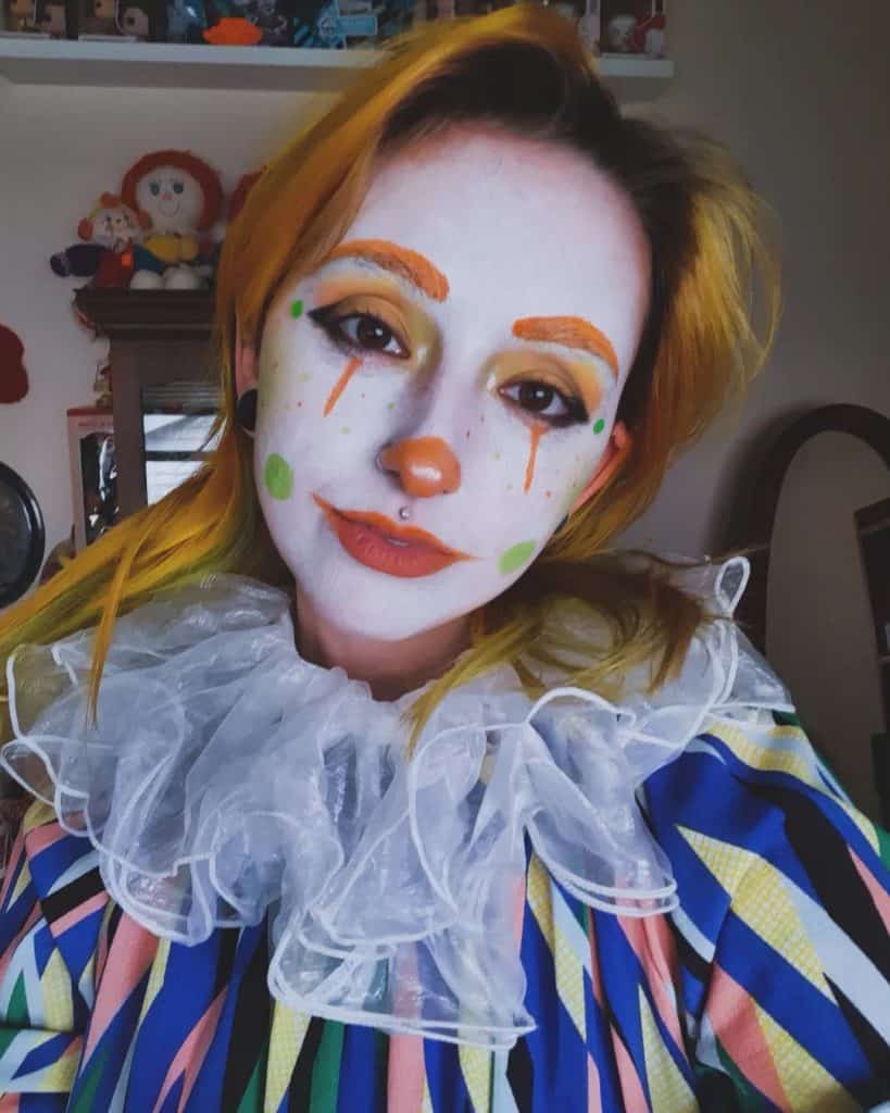 colorful clown makeup 