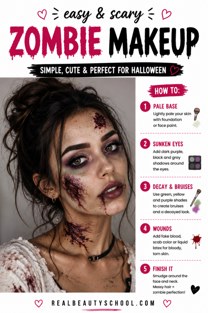 zombie makeup idea and tutorial